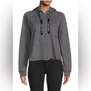 Calvin Klein XXL Gray Hoodie Long Sleeve Branded Drawstring Athleisure